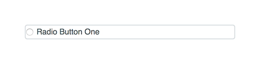 Radio button inactive