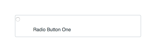 Radio button inactive