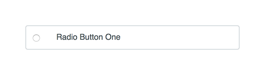 Radio button inactive